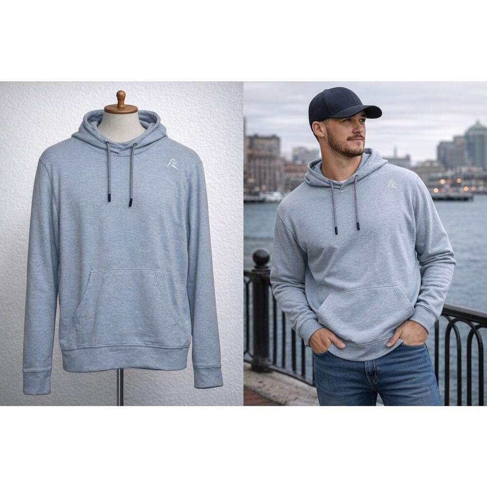 Rhoback Hesi Performance Hoodie Long Sleeve Shirt Men’s S Postgame Blue Golf